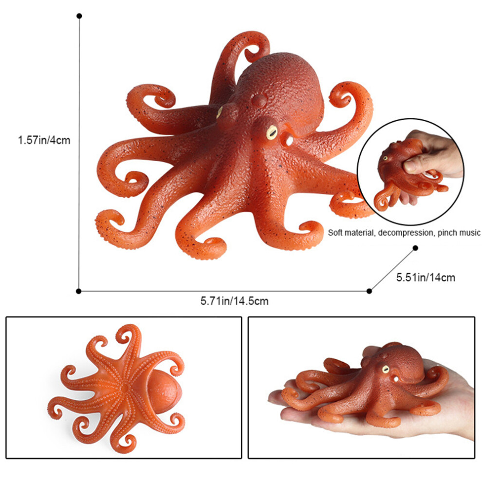 Realistic Sea Animal Figures Models Simulation TPR Rubber Octopus Figurine Stress Relief Toy Decompression Toy Kids Prank Props-image-OPC-PHVQTRN-NEW