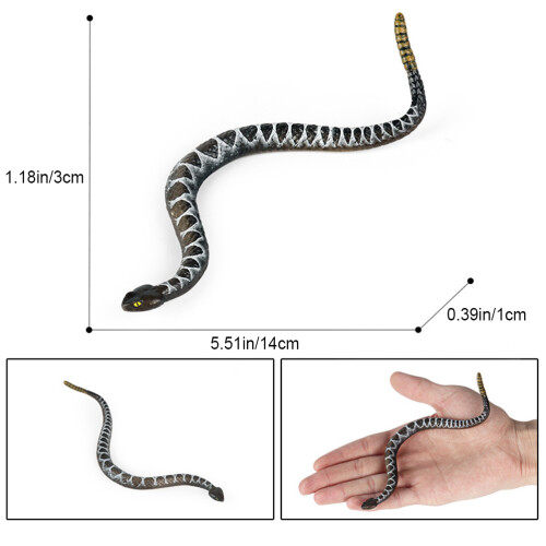 Jouet serpent réaliste : Figure de serpent à sonnette, 3 ans et plus