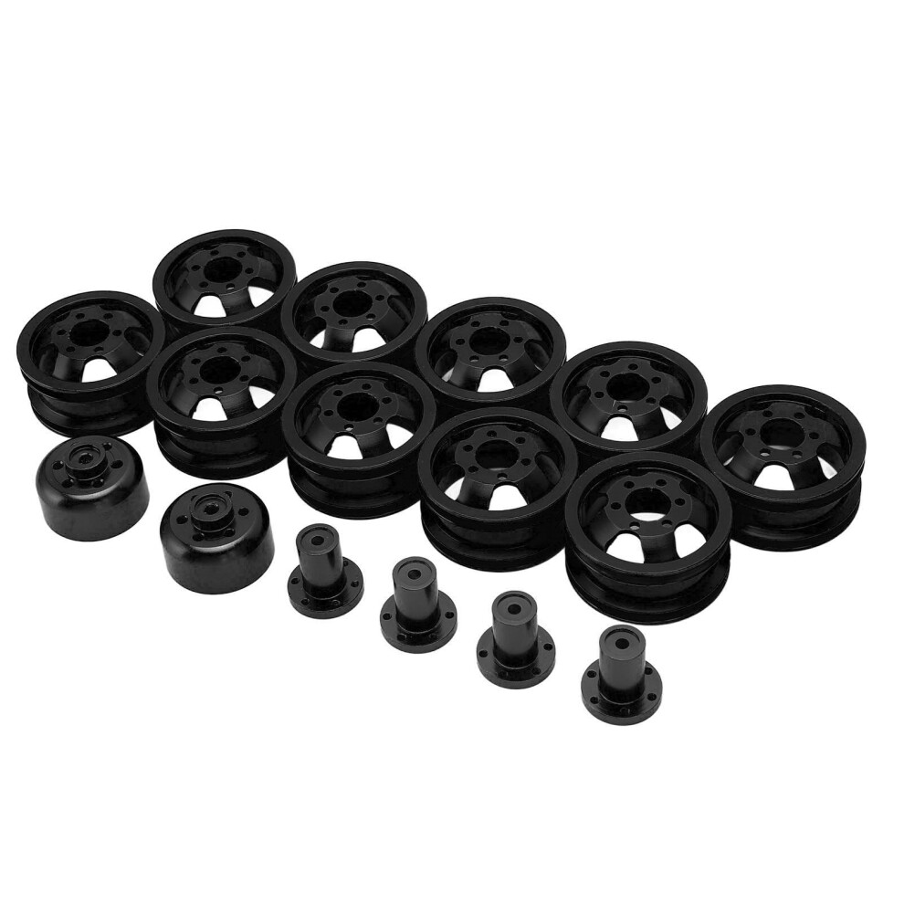 Aluminum Alloy Metal Wheel Hub For Wpl B24 B36 1/16 6Wd Military Tracked Vehicle Wheel Rims Hubblack 5091321653520