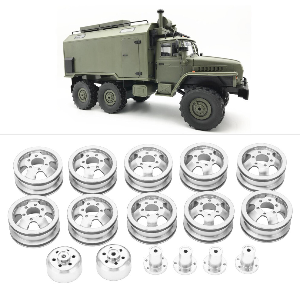 Aluminum Alloy Metal Wheel Hub for WPL B24 B36 1/16 6WD Military Tracked Vehicle Wheel Rims HubSilver-image-OPC-PHVQTTP-NEW