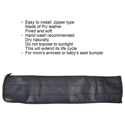 Baby Stroller Handle Cover Multipurpose Soft PU Stroller Armrest Protector for Baby Carriage 2