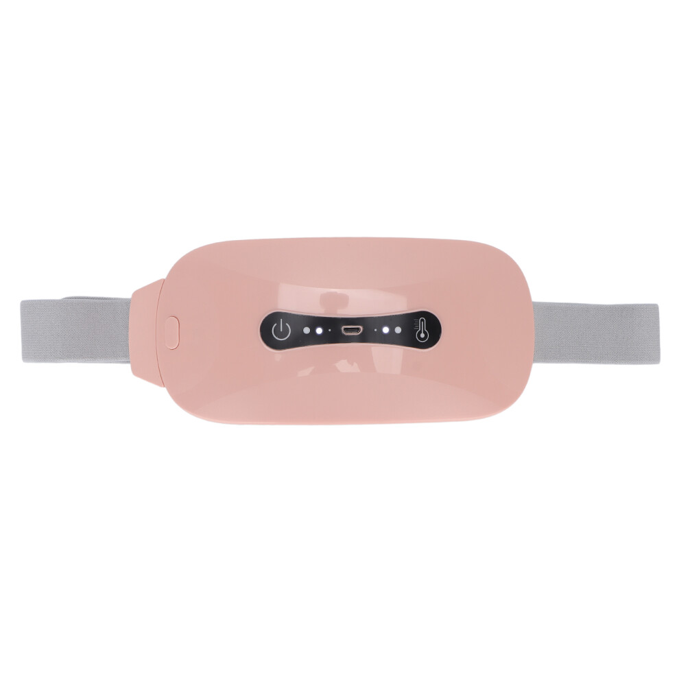 Electric Belly Heating Pad 3 Heat Levels 3 Gears Vibration Adjustable Waist Heating Belt Intelligent Temperature Control Pinkish