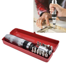 Manual Impact Driver Set 1/2in Square to Hex Adapter Reversible Screwdriver with 12PCS Bits