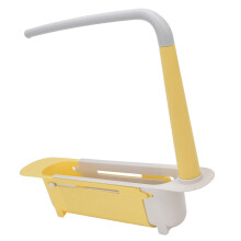 Estante telescópico para fregadero, 2 kg, 32-45 cm de largo x 6 cm de ancho Amarillo