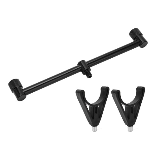 Portacanna da carpa staffa 25 cm 2 teste nero 1