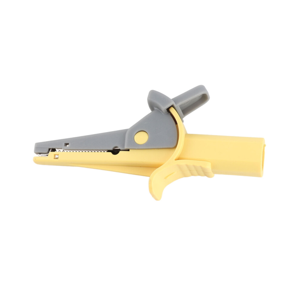 Insulated Test Clamp Safe 20Mm Opening Current Test Clip With 4Mm Banana Socket For Car Trucks Electrical Projectsyellow 7891321656228