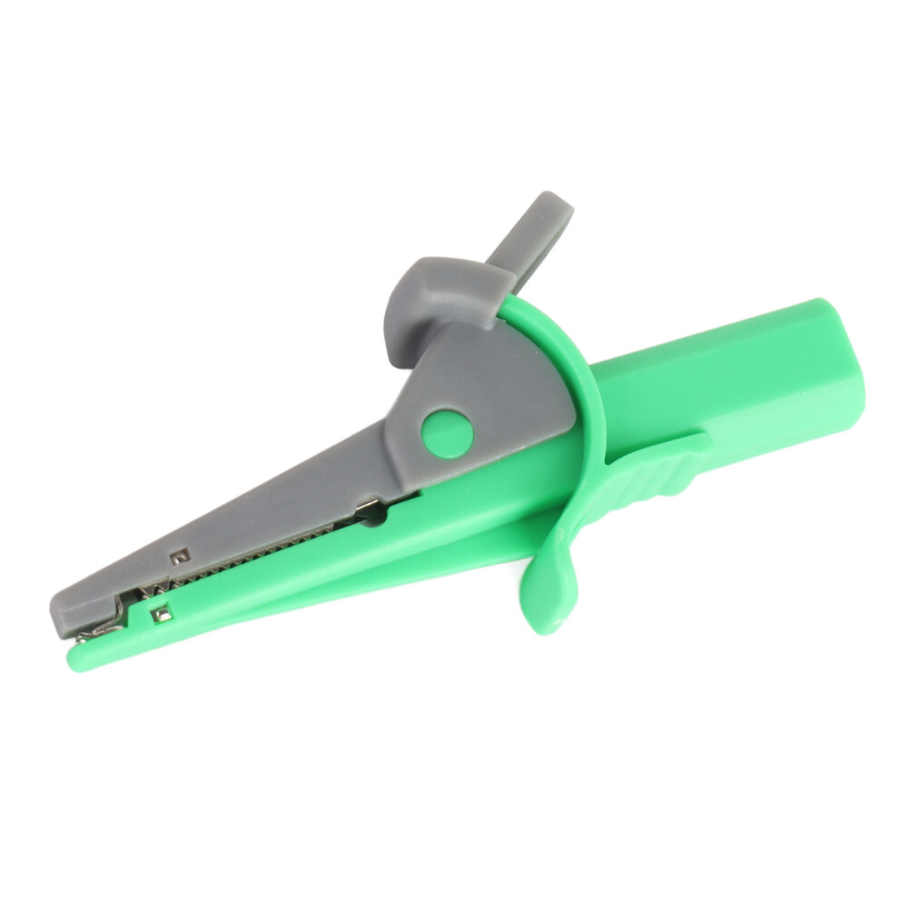 Insulated Test Clamp Safe 20Mm Opening Current Test Clip With 4Mm Banana Socket For Car Trucks Electrical Projectsgreen 6901321656232