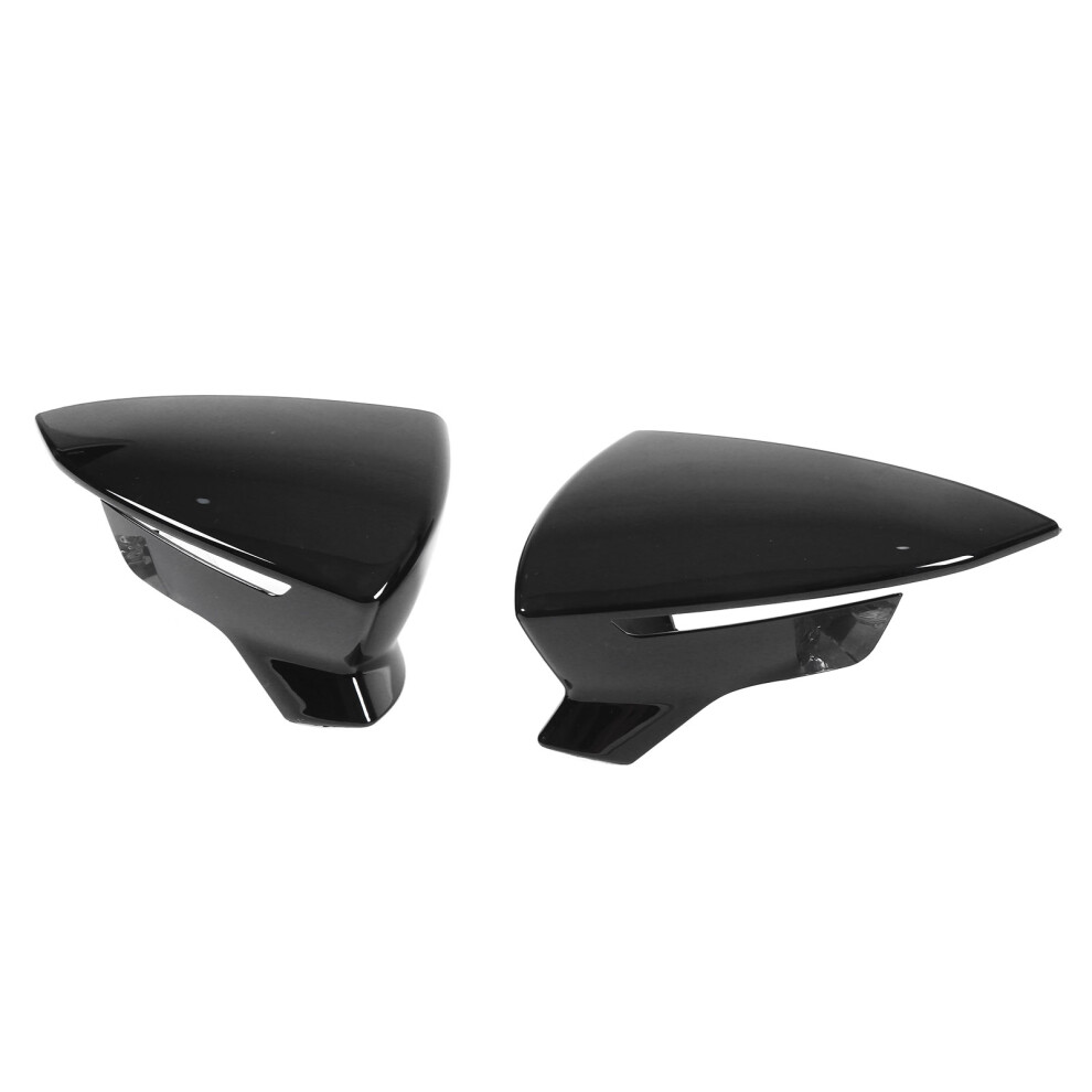 Pair Rear View Mirror Protective Covers Left Right Replacement For Seat Leon Mk3 5F St Fr Cupra 2013Â2019Glossy Black 9491321658550