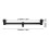 Supporto Rod Pod in alluminio, 25 cm, 2 teste, Nero 9