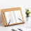 Soporte para libros de bambú ajustable a 5 ángulos color madera 3