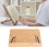 Soporte para libros de bambú ajustable a 5 ángulos color madera 4