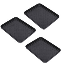 Bandeja para zapatos de plástico, 3 piezas encajables, 35x27.5x3cm