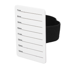 Placa de mano para pestañas de plástico 8x5.5cm, correa ajustable