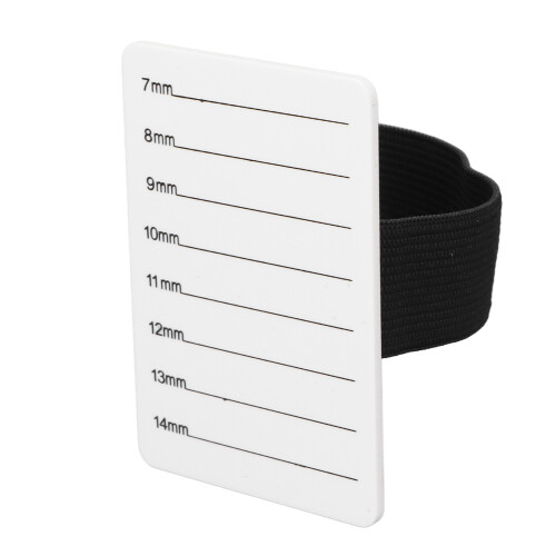 Placa de mano para pestañas de plástico 8x5.5cm, correa ajustable