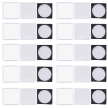 10 pièces porte-pièces carré en acrylique transparent de 4,9 cm