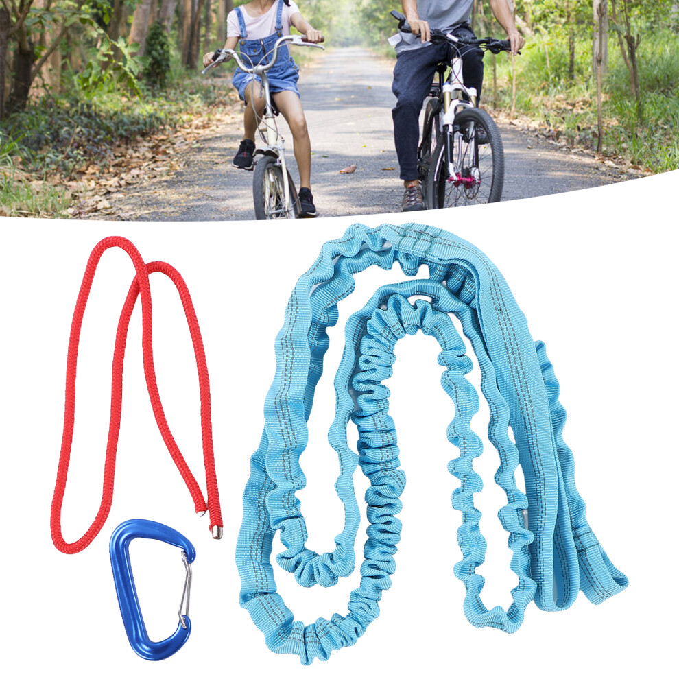Bicycle Tow Rope Wear Resistant Shock Absorption Resilient Practical Tow Leash with Buckle Compatible with Any Bicycle-image-OPC-PHVQX7X-NEW