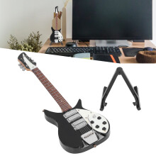 Mini 1:6 Maßstab Buchen-Gitarre 18 cm Puppenhaus-Musikinstrument für Kinder