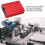 Carcasa de aluminio roja con enfriamiento para Raspberry Pi 3/3B+/2B 4