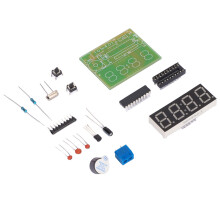Kit de reloj digital de 4 dígitos, ABS, PCB de 52x42mm