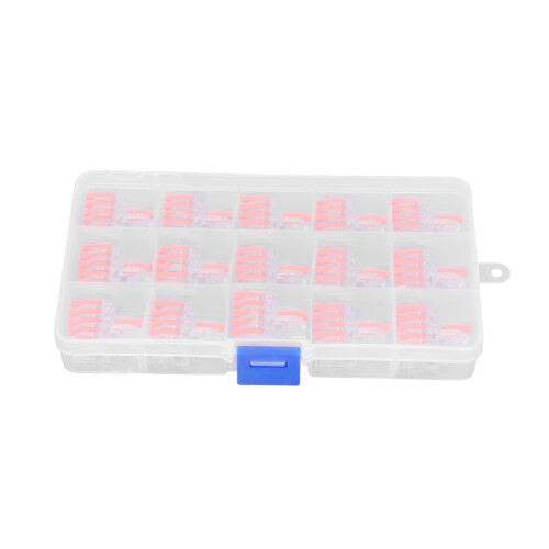 15 piezas DF-15 Conector de alambre compacto y transparente