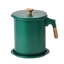 Tanque de filtro de aceite de malla grande con tapa 15x14 cm verde