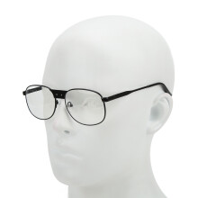 Gafas retro de marco redondo grande con lentes planos
