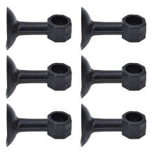10 pezzi fermaporta per lavatrice, gomma nera 6x4 cm