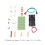 Kit de compuerta de componentes discretos ABS 75x35x1.6mm DIY 9