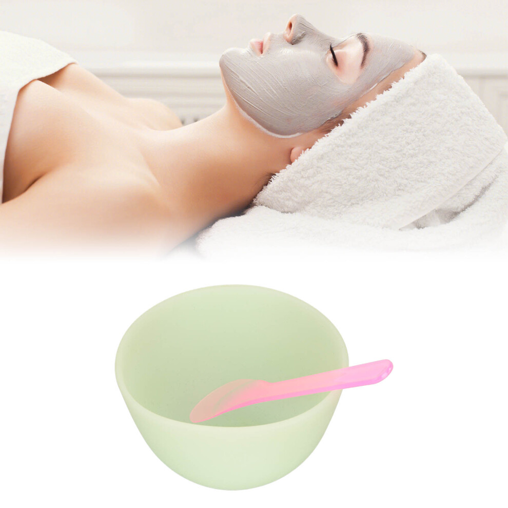 2set Face Mask Applicator Silicone Material Washable Reusable Soft Flexible Portable DIY Skin Care Bowl Brush Set