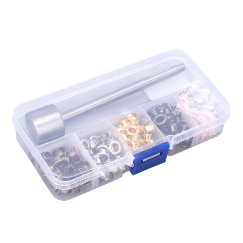 Kit d'œillets cuivre 4,5 mm – 120 œillets, doré