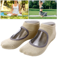 Calcetines antideslizantes de pilates, verde, 1 par, talla única