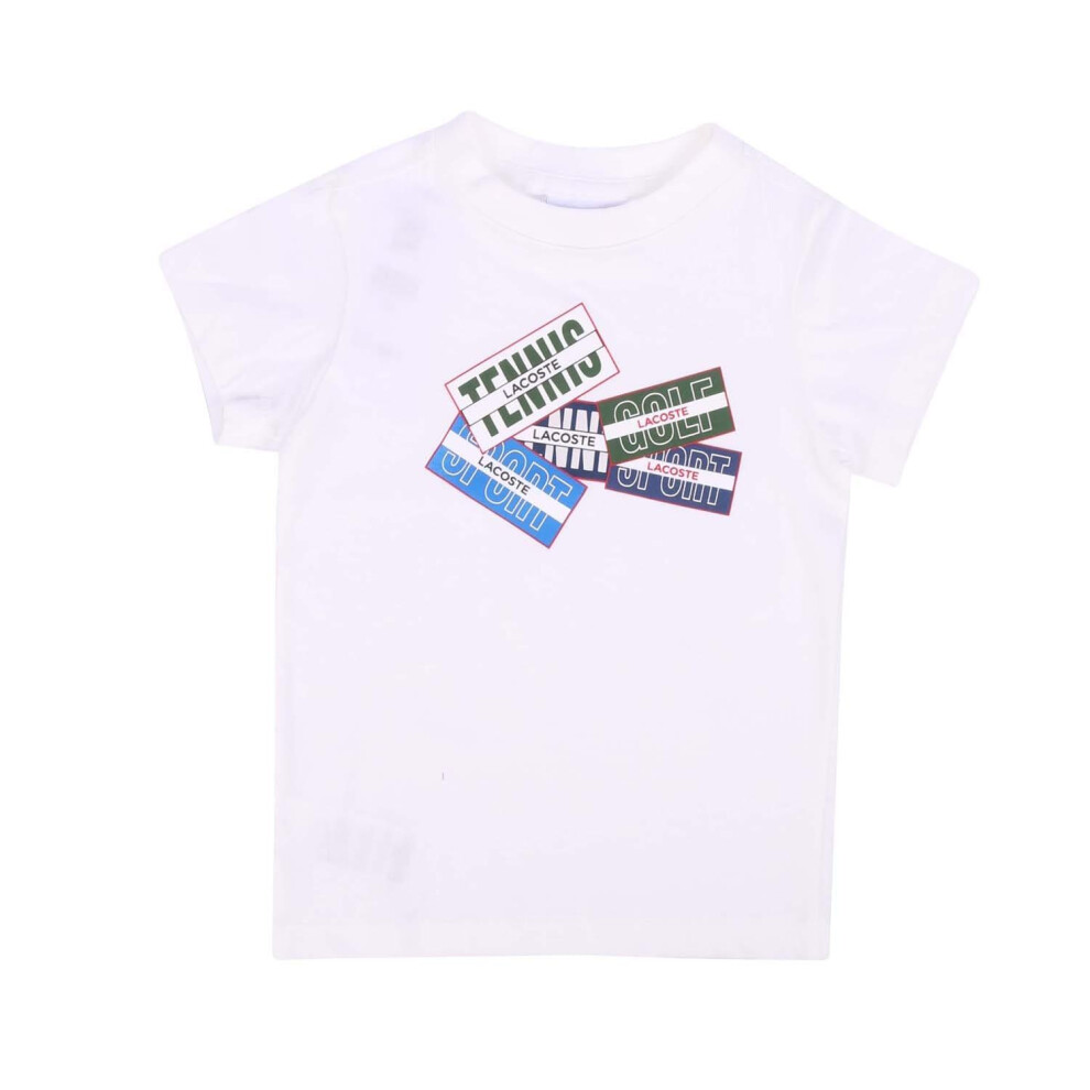 (2 Years, Cream) Lacoste Childrens/Kids Badge Cotton T-Shirt