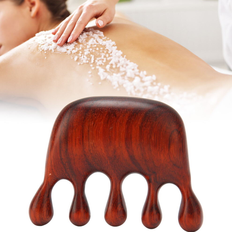 Wood Massage Comb Multipurpose Sandalwood Wide Tooth Head Scalp Massage Comb for Head Neck Shoulders Hands