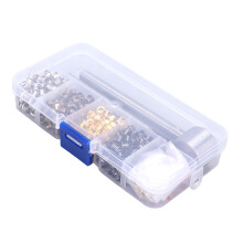400 piezas de ojetes de 3 mm con caja de almacenamiento - 4 colores