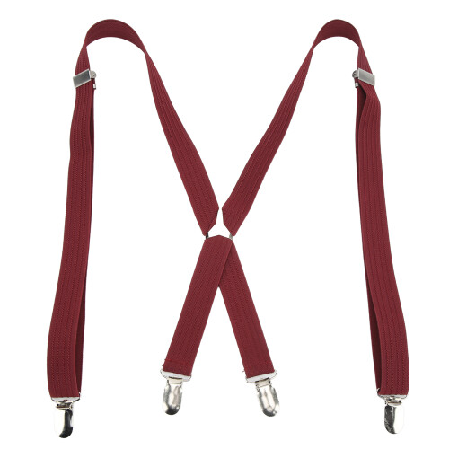 Rosso vino 1 pezzo 1x41.3in Bretelle elastiche da uomo 1