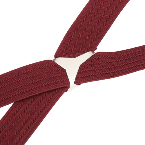 Rosso vino 1 pezzo 1x41.3in Bretelle elastiche da uomo 2