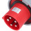 Conector impermeable de 5 pines, 3P+N+E, de nylon+latón, 63 A 4