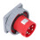 Conector impermeable de 5 pines, 3P+N+E, de nylon+latón, 63 A 15