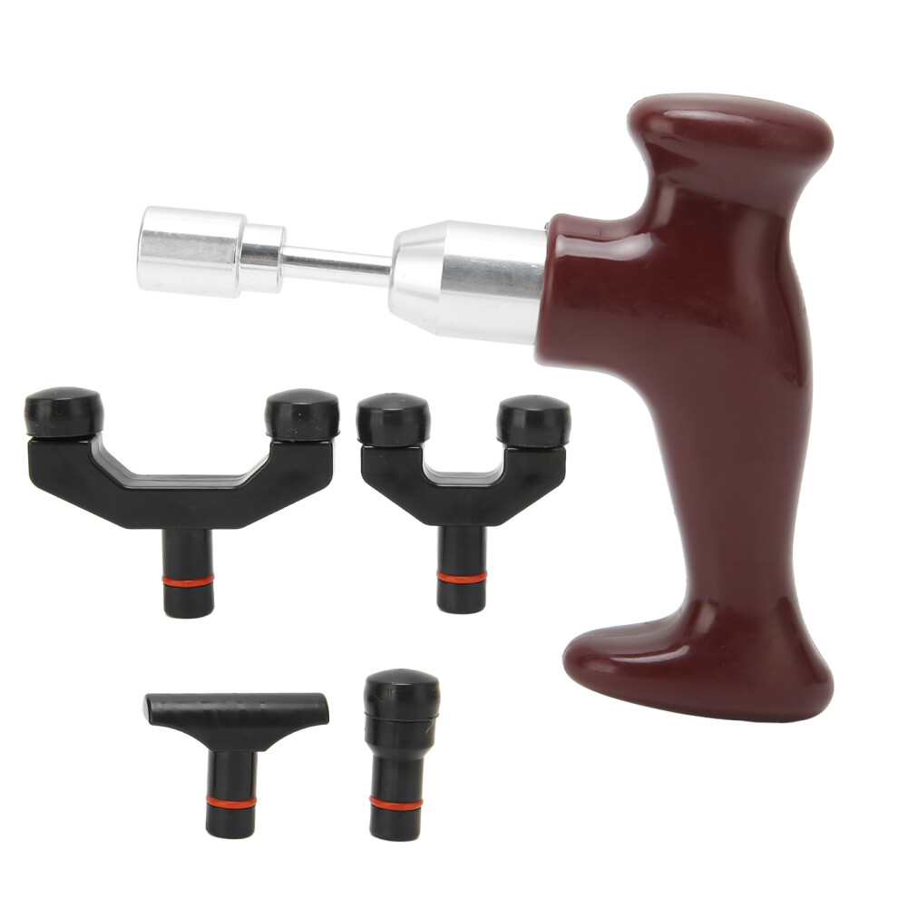 T Shape Deep Tissue Massage Tool Ergonomic Pain Relief Muscle Massage Gun for Legs ArmRed