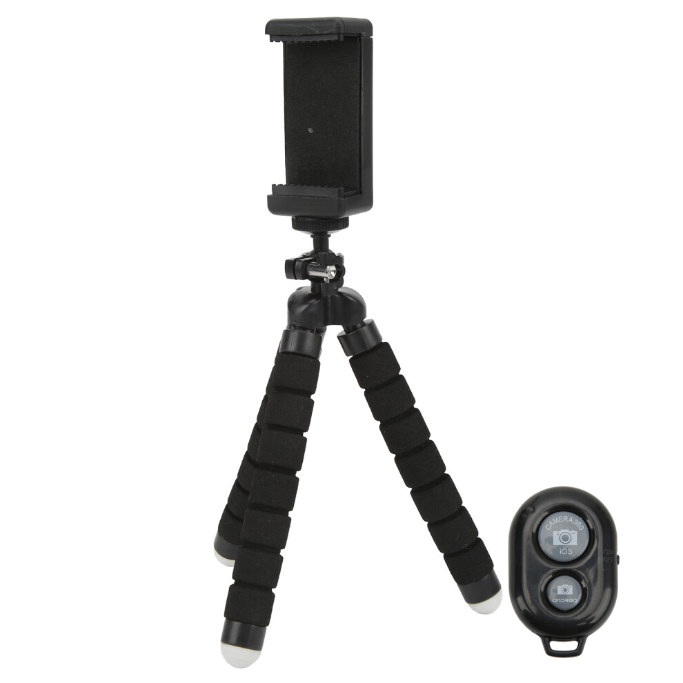 Flexible Sponge Tripod With Wireless Remote Control Phone Clip Holder Adjustable Selfie Stick Tripod 9431321676680