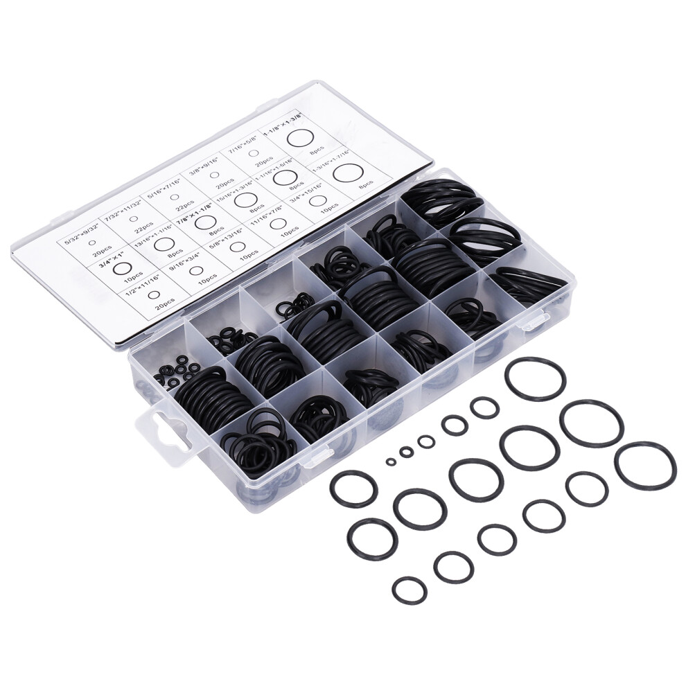 222Pcs O Ring Rubber Washer Gasket Assortment Accessory Set Kit For Pipeline Vehicle 4931321677199