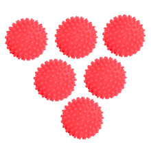 6 boules de lavage en PVC rouge de 179 g non toxiques et réutilisables