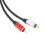 Cable divisor en Y de 1 RCA hembra a 2 RCA macho, ABS 8