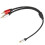 Cable divisor en Y de 1 RCA hembra a 2 RCA macho, ABS 4