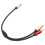 Cable divisor en Y de 1 RCA hembra a 2 RCA macho, ABS 3