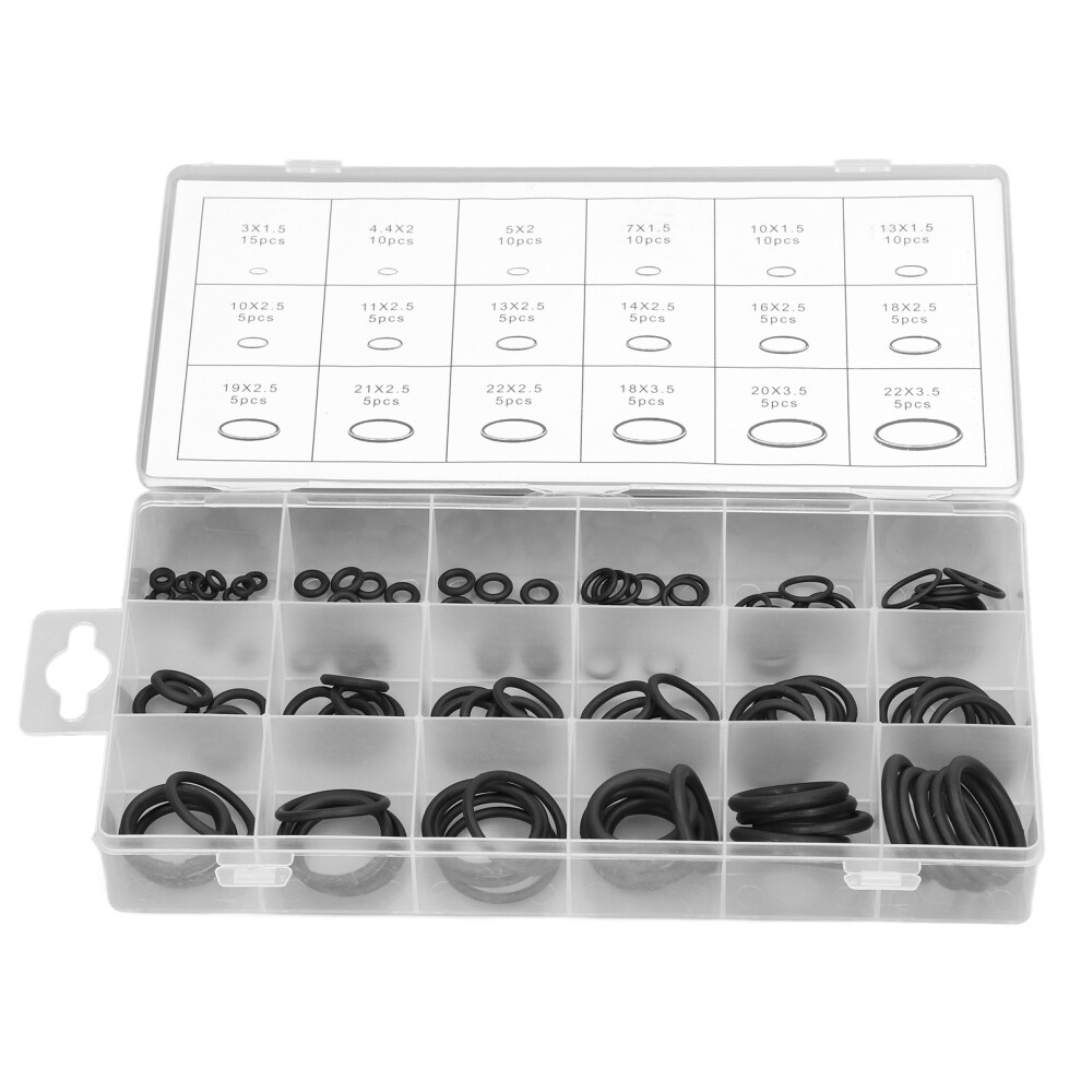 125Pcs O Ring Assortment Multifunctional Rubber Wear Resistant Sealing Washer Gasket Kit 8451321679963