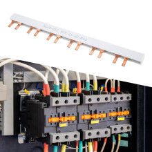 PIN-TYP Kupfer-Leiste 63A 2P 12 Wege PVC für Leistungsschalter-Verteilung 230V