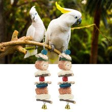 Tipo A Natural Juguete masticable colgante para aves, Pequeño-Mediano