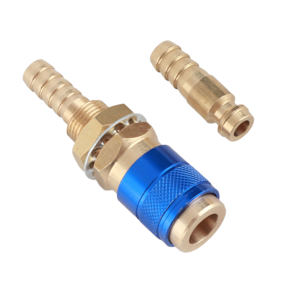 8Mm Torch Hose Adapter Brass Connector Quick Coupler Fitting Kit For Mig Tig Welding Gunblue 4631321682239