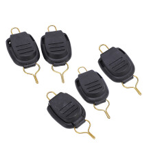 Accessori da pesca 5 pezzi clip fermaline per mulinelli baitcasting nero